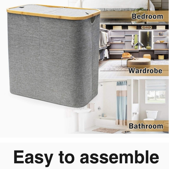 NEW Collapsible Storage or Laundry Hamper w/Lid - Picture 2 of 7